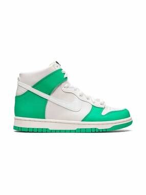 NEW NIKE boy's dunk high sneakers in grey green
